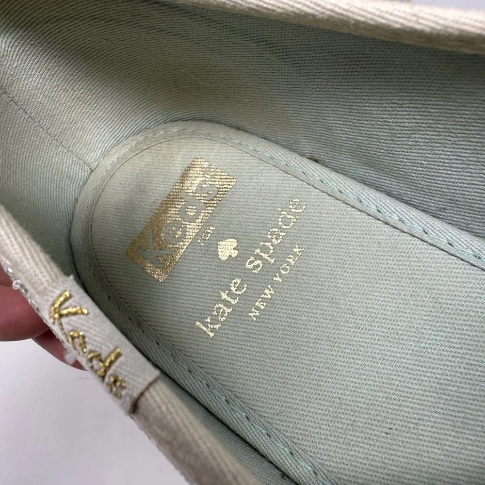 Keds x Kate Spade Glitter Wedding Sneakers Ivory Size 8